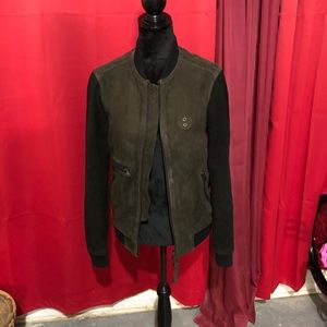 ALL SAINTS SUEDE BOMBER JACKET